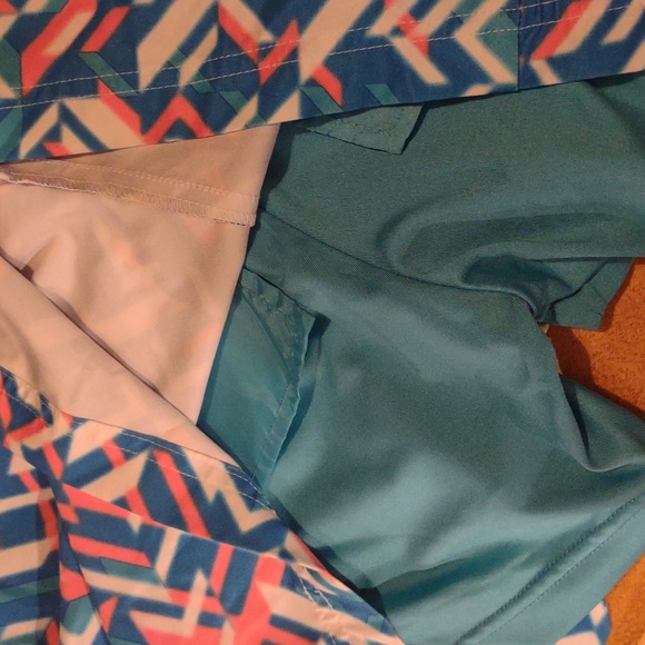 Slazenger Women's 4‎ Blue and Pink Geometric Golf Skort - Picture 4 of 5